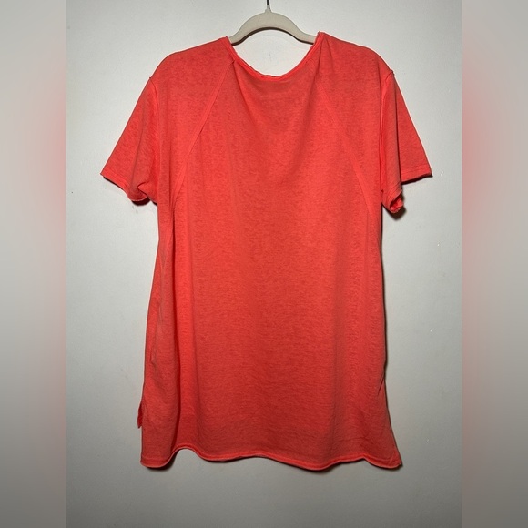 La mile V-Neck High-Low Raw Hemlines Side Slits with Pockets Top Size Medium - Picture 4 of 5